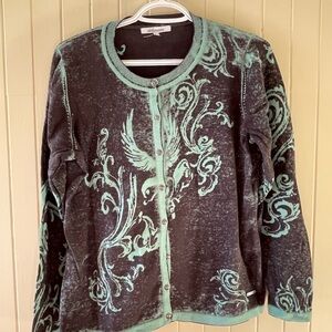 Steilmann Black and Green Cardigan